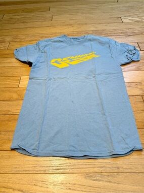 Gildan Light Blue Short-Sleeve Tee with‎ Yellow Denmark Graphic